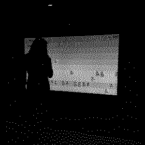 A person standing in front of a large touchscreen that displays an interactive historical timeline.